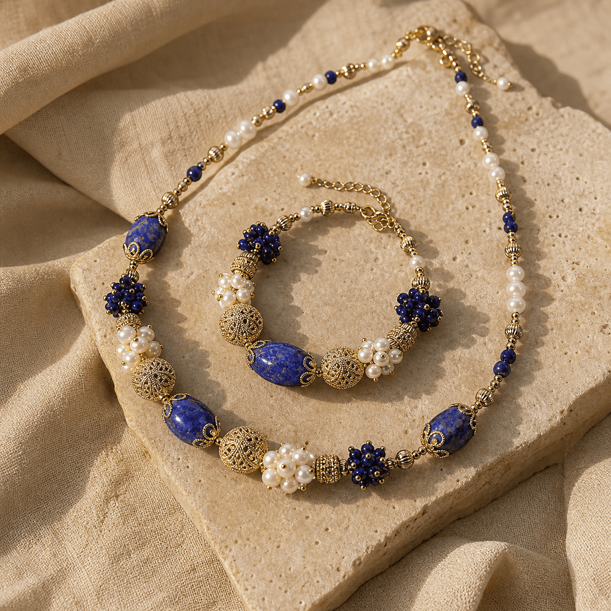 The Deep Peace - Bracelet & Necklace Set 2