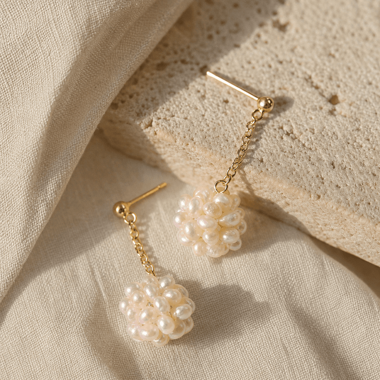 The Soft Return - Earrings - MythRealms pearl jewelry