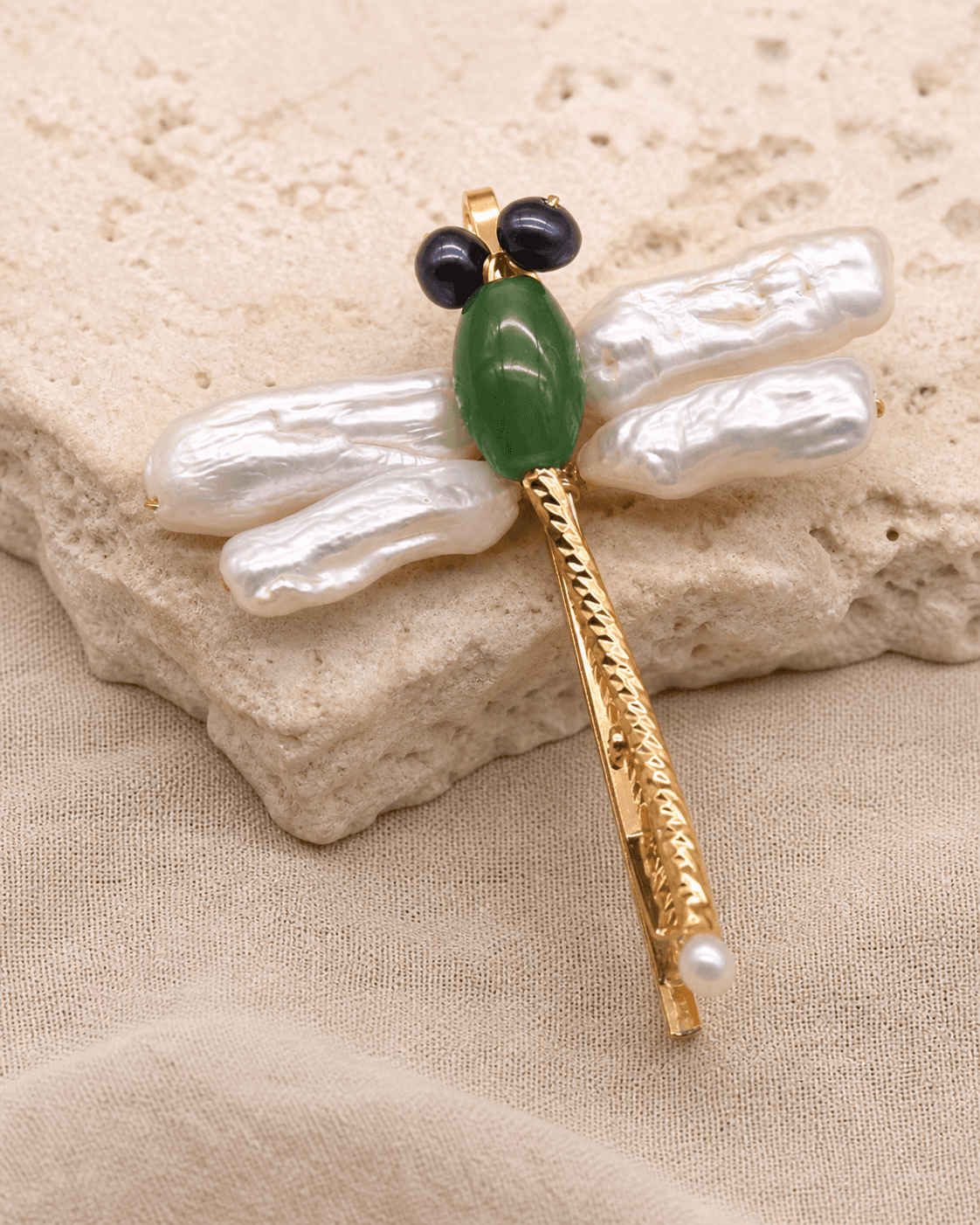The Jade Dragonfly - Hair Clip 2