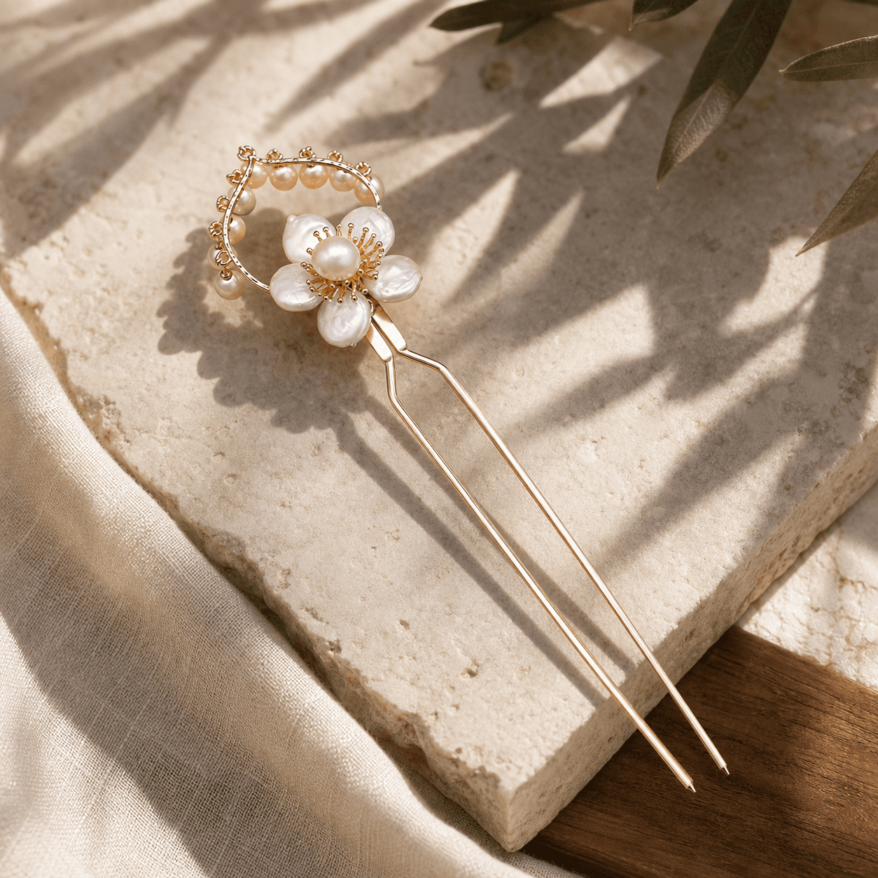 The Pearl Halo - U Pin - MythRealms pearl jewelry