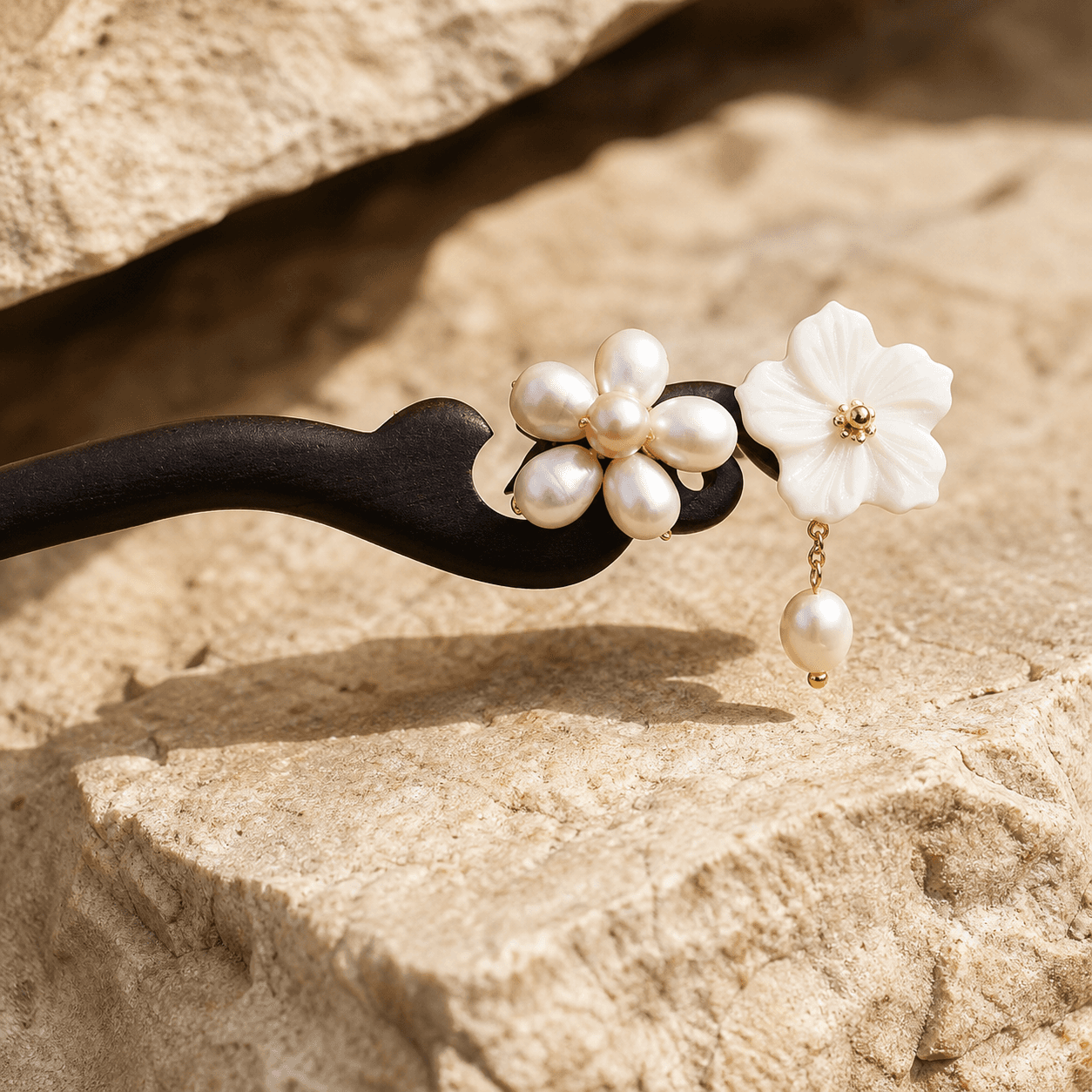The Ivory Woodflower - Hair Stick 2