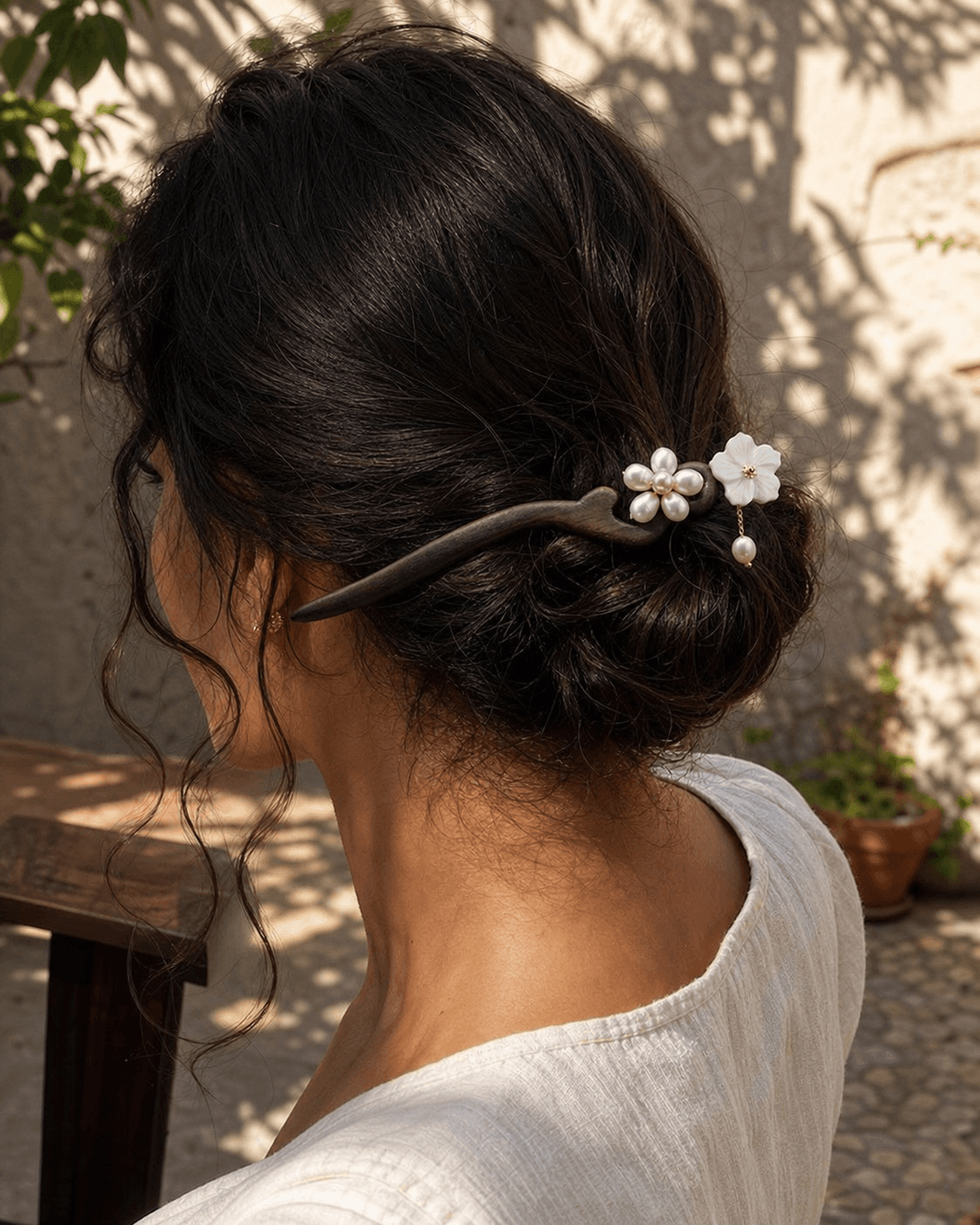 The Ivory Woodflower - Hair Stick 3