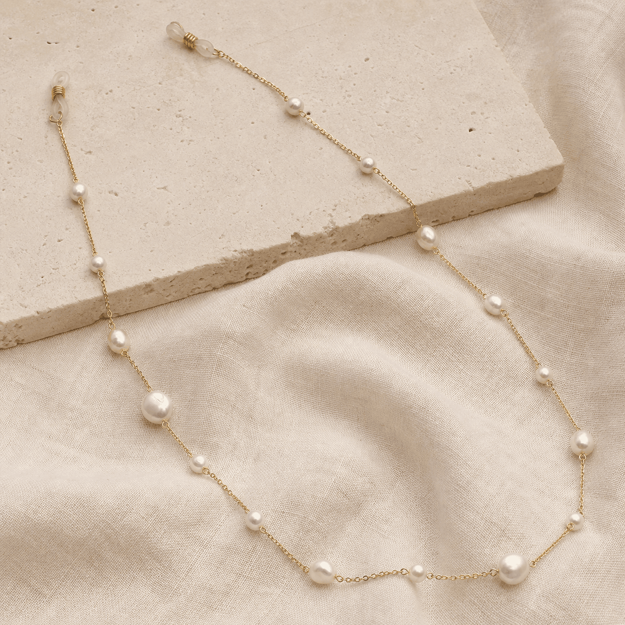 The Pearl Line - Eyewear Chain - MythRealms pearl jewelry