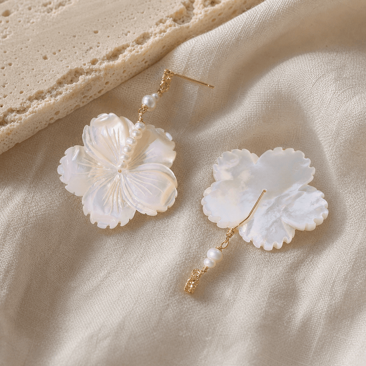 The Dewflower - Earrings - MythRealms pearl jewelry